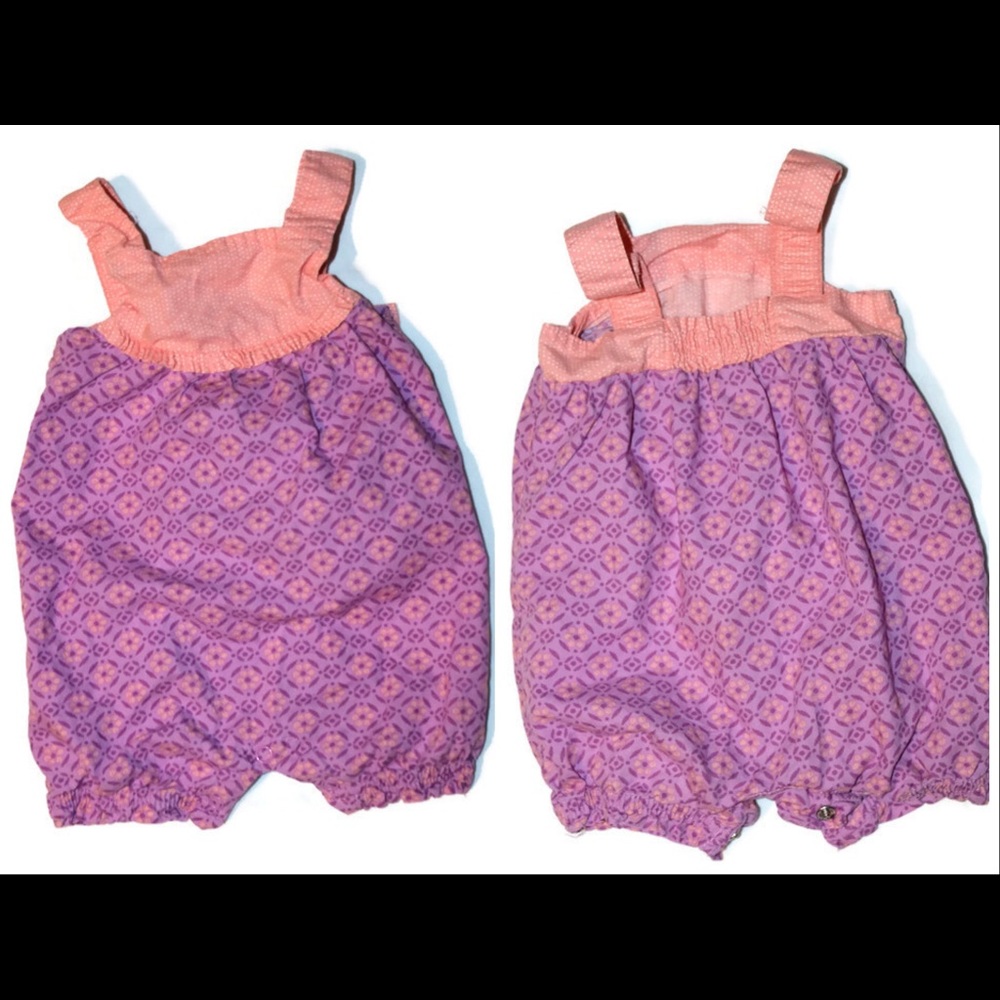 Cherokee 6 Month Peach & Purple Sleeveless Romper